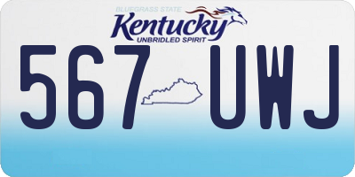 KY license plate 567UWJ