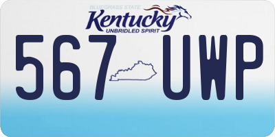 KY license plate 567UWP