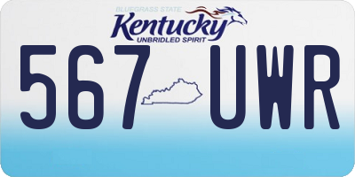 KY license plate 567UWR