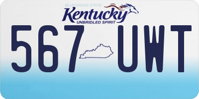KY license plate 567UWT