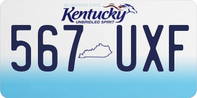 KY license plate 567UXF