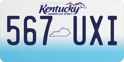 KY license plate 567UXI