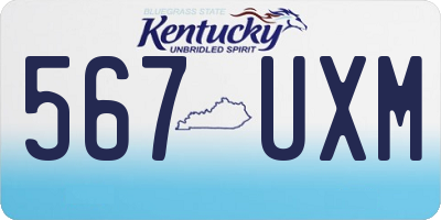 KY license plate 567UXM