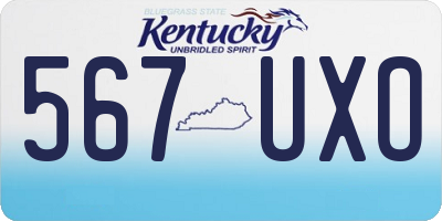 KY license plate 567UXO