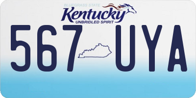 KY license plate 567UYA
