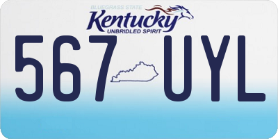 KY license plate 567UYL