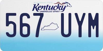 KY license plate 567UYM