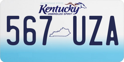 KY license plate 567UZA