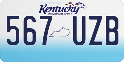 KY license plate 567UZB