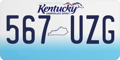 KY license plate 567UZG