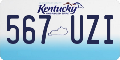 KY license plate 567UZI