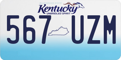 KY license plate 567UZM