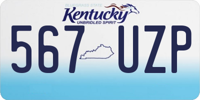 KY license plate 567UZP
