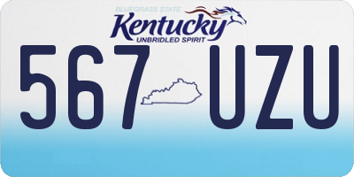 KY license plate 567UZU
