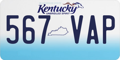KY license plate 567VAP