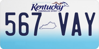KY license plate 567VAY