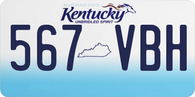 KY license plate 567VBH