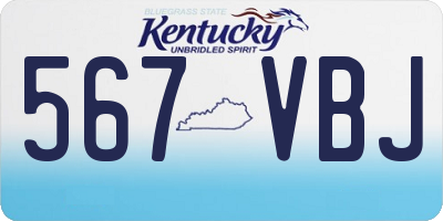 KY license plate 567VBJ