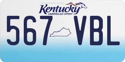 KY license plate 567VBL