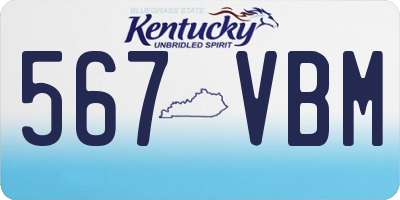 KY license plate 567VBM