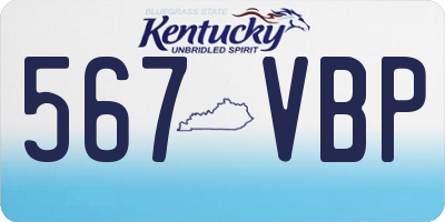 KY license plate 567VBP
