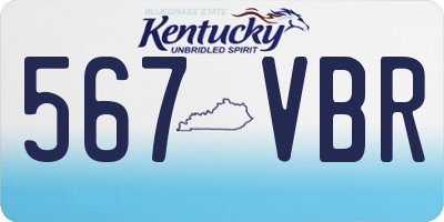 KY license plate 567VBR