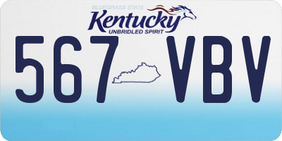 KY license plate 567VBV