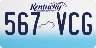 KY license plate 567VCG
