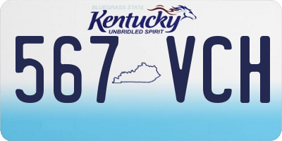 KY license plate 567VCH