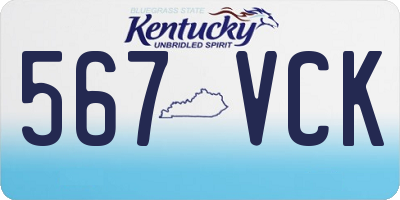 KY license plate 567VCK