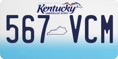 KY license plate 567VCM