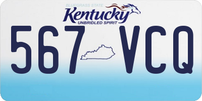 KY license plate 567VCQ