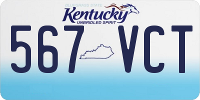 KY license plate 567VCT