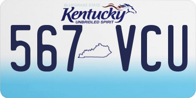 KY license plate 567VCU