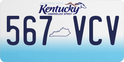 KY license plate 567VCV