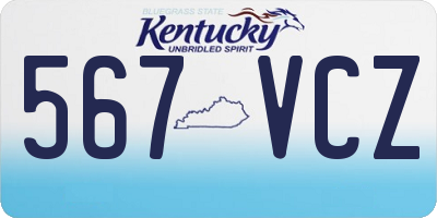 KY license plate 567VCZ