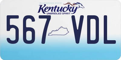 KY license plate 567VDL