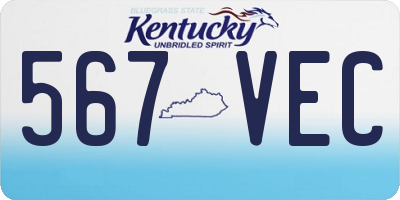 KY license plate 567VEC