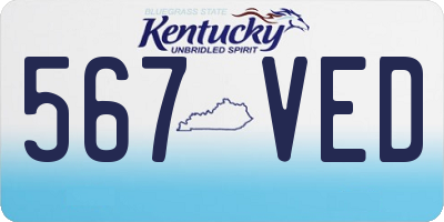 KY license plate 567VED