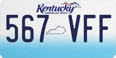 KY license plate 567VFF