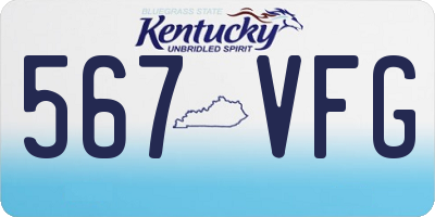 KY license plate 567VFG