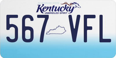 KY license plate 567VFL