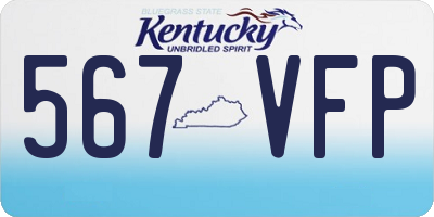 KY license plate 567VFP