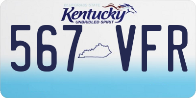 KY license plate 567VFR