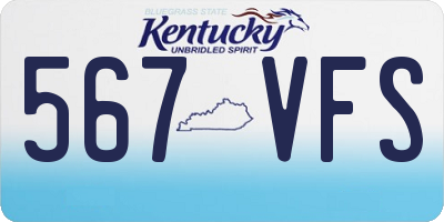 KY license plate 567VFS