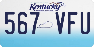 KY license plate 567VFU