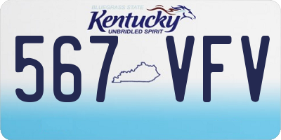 KY license plate 567VFV