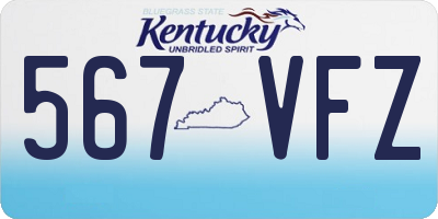 KY license plate 567VFZ
