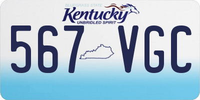 KY license plate 567VGC