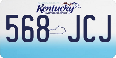 KY license plate 568JCJ